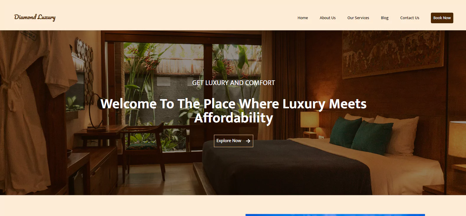 Diamond Luxury real estate landing page built by Otolorin Jubril — React and Tailwind CSS